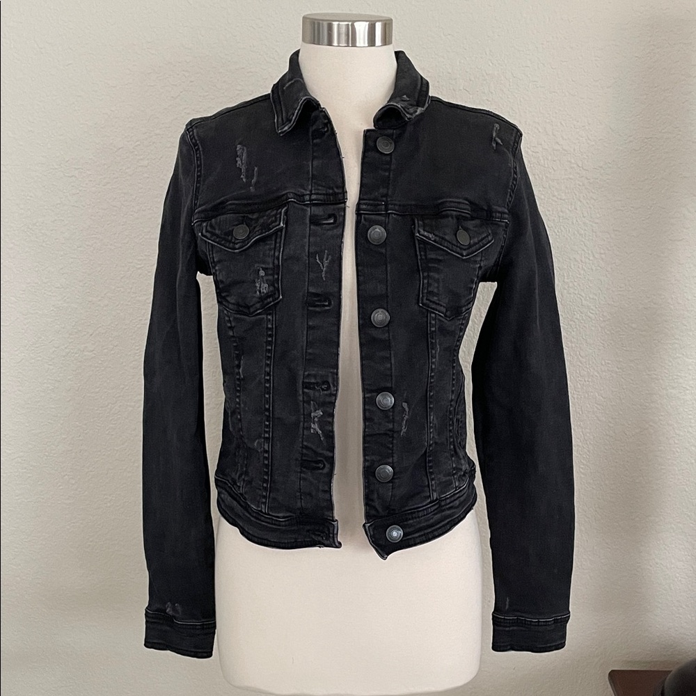 Aeropostale Black Denim Jacket for Women